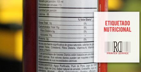 etiquetado nutricional rd printer service