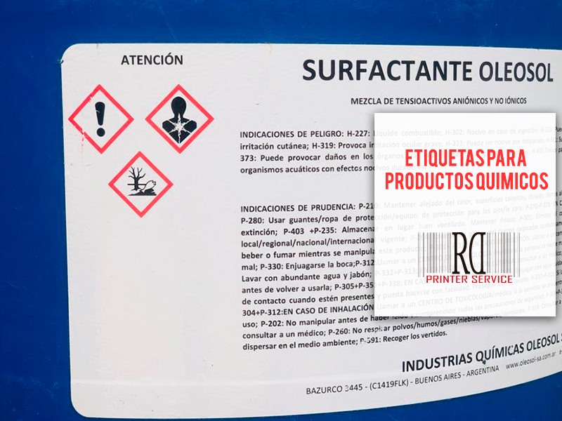 etiquetas productos quimicos rd printer service
