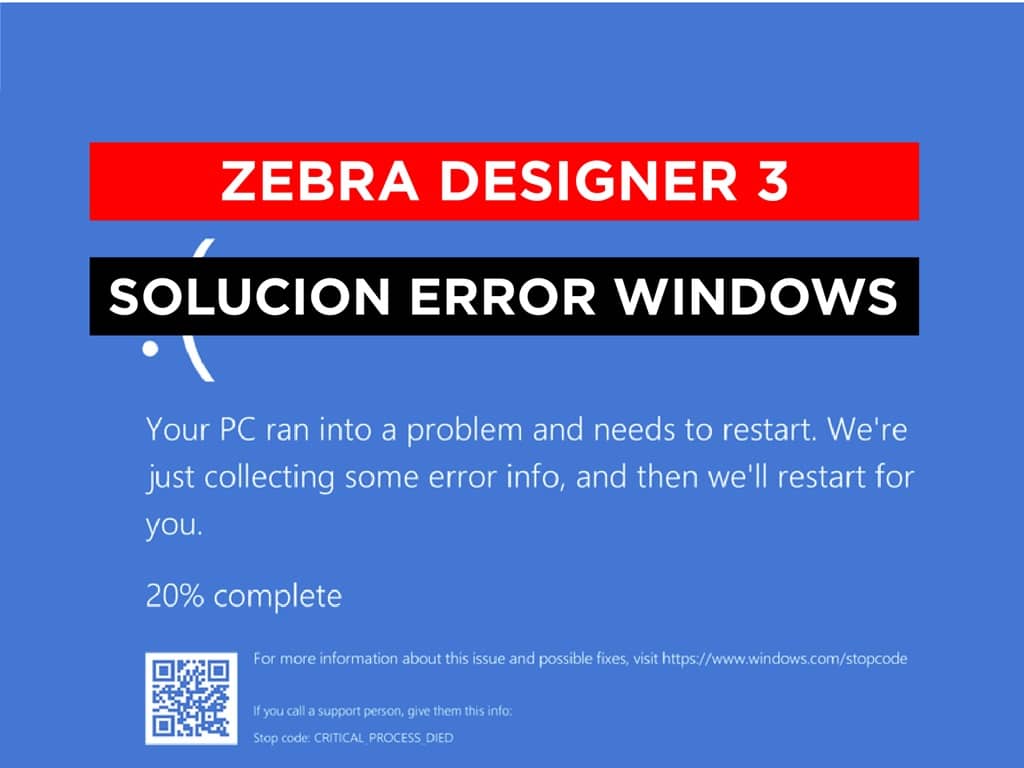 Error pantalla Azul ZebraDesigner