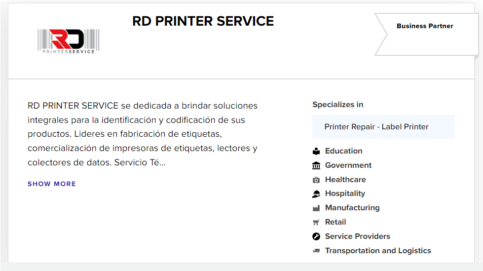 imagen 2 - servicio tecnico zebra rd printer